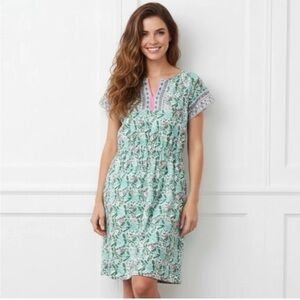 Talbots Voile Fit & Flare Midi Dress Women's Plus 16W Floral Print Spring Summer